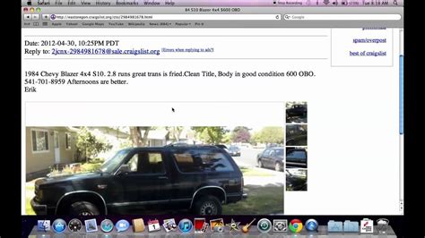 1h ago · 5 miles north of the town of Coburg. . Eastern oregon craigslist